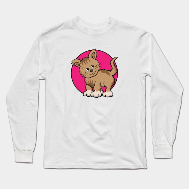 Kitty Long Sleeve T-Shirt by hobrath